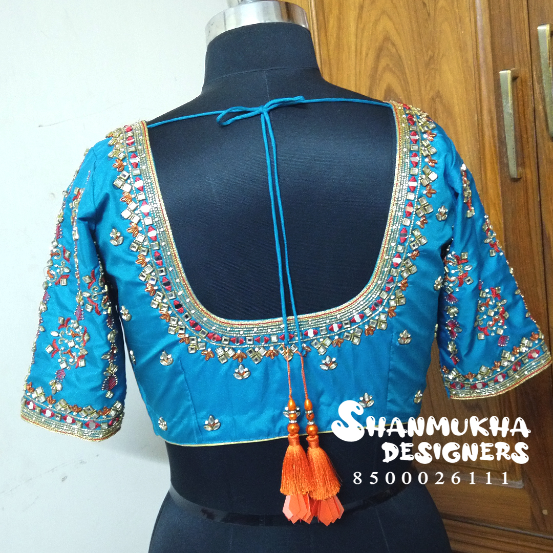 Silk Zari Trendy And Latest Maggam Work Blouse Design With