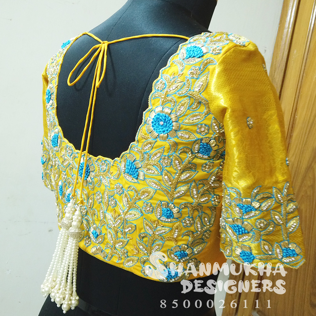 heavy blouse design,wedding - Hand embroidery specialist