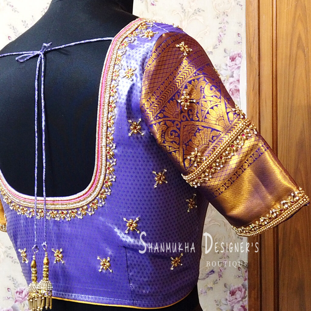 Lovely Lavender Maggam Work Blouse