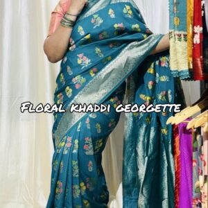 Floral Khaddi Georgette Sarees | Elegant Rajahmundry Sarees Collection
